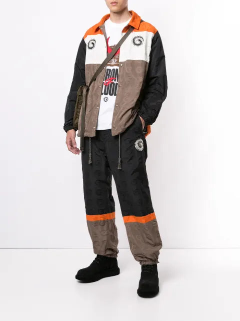 Undercover colour-block logo-print jacket