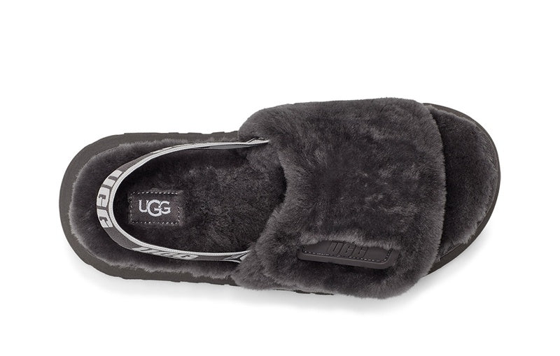 Grey Disco Fluffy Sandals — New Arrival | In Stock