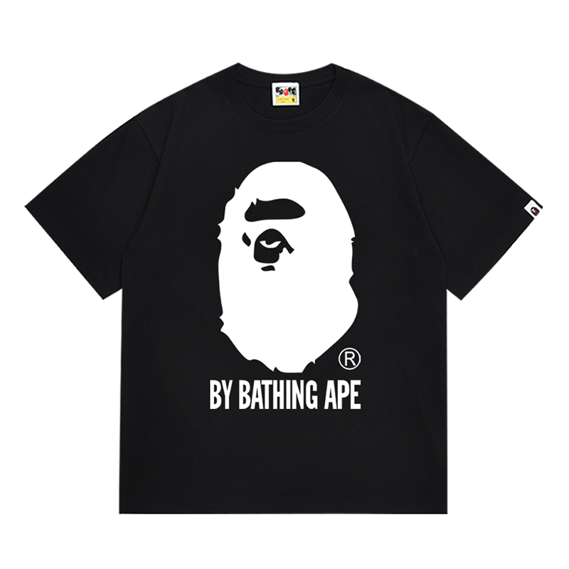 BAPE Bicolor White Ape Head Men's T-Shirt - Black