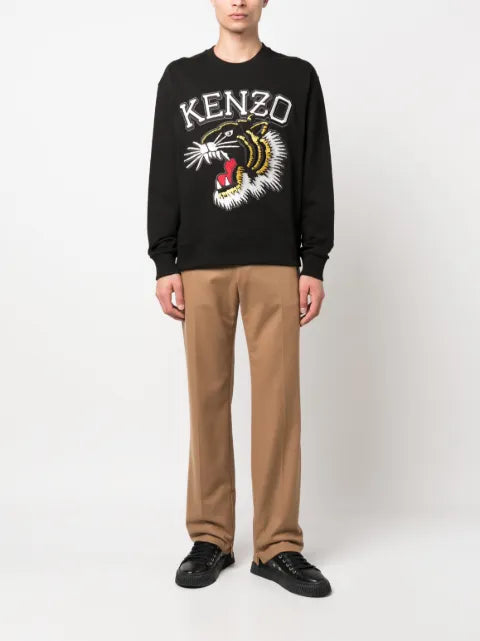 Kenzo Varsity Jungle logo-embroidered cotton sweatshirt