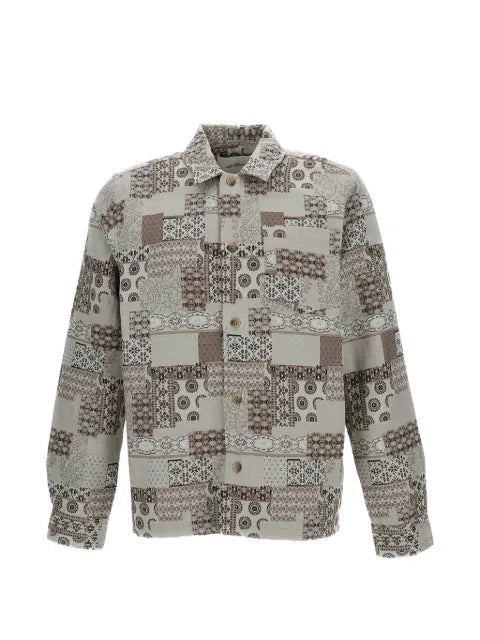 Les Deux patchwork patterned shirt jacket