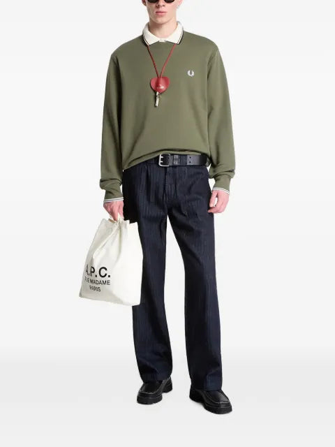 Fred Perry logo-embroidered crew-neck sweater