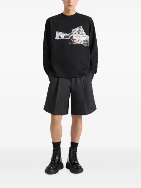 Givenchy T-shirt in cotton with ripped papers print