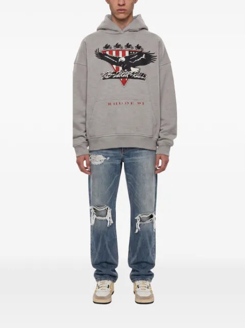RHUDE Stage Racing graphic-print hoodie