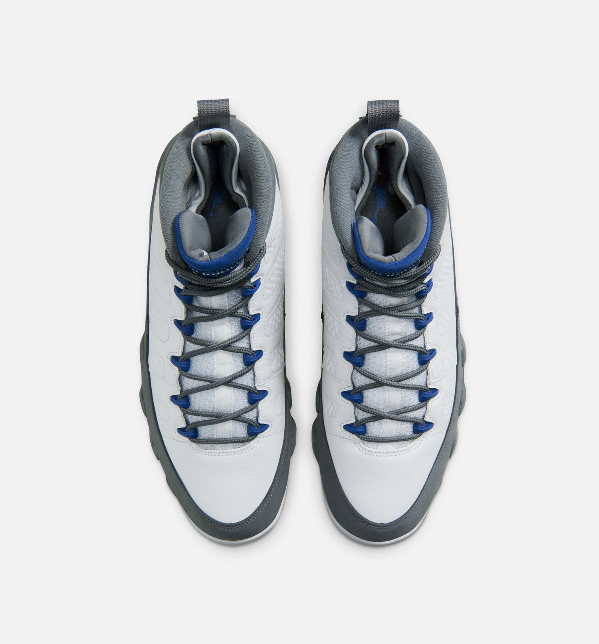 Air Jordan 9 Retro Flint Grey and French Blue Men's Lifestyle Shoes - White / French Blue / Flint Grey