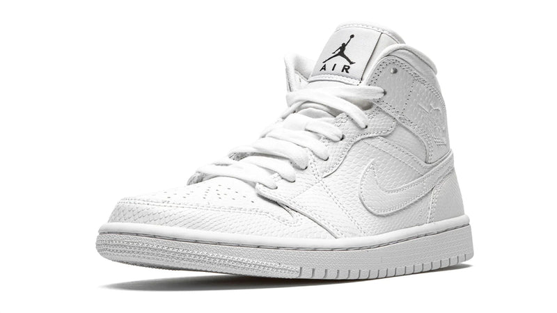 Air Jordan 1 Mid 'White Snakeskin' Women's Sneakers