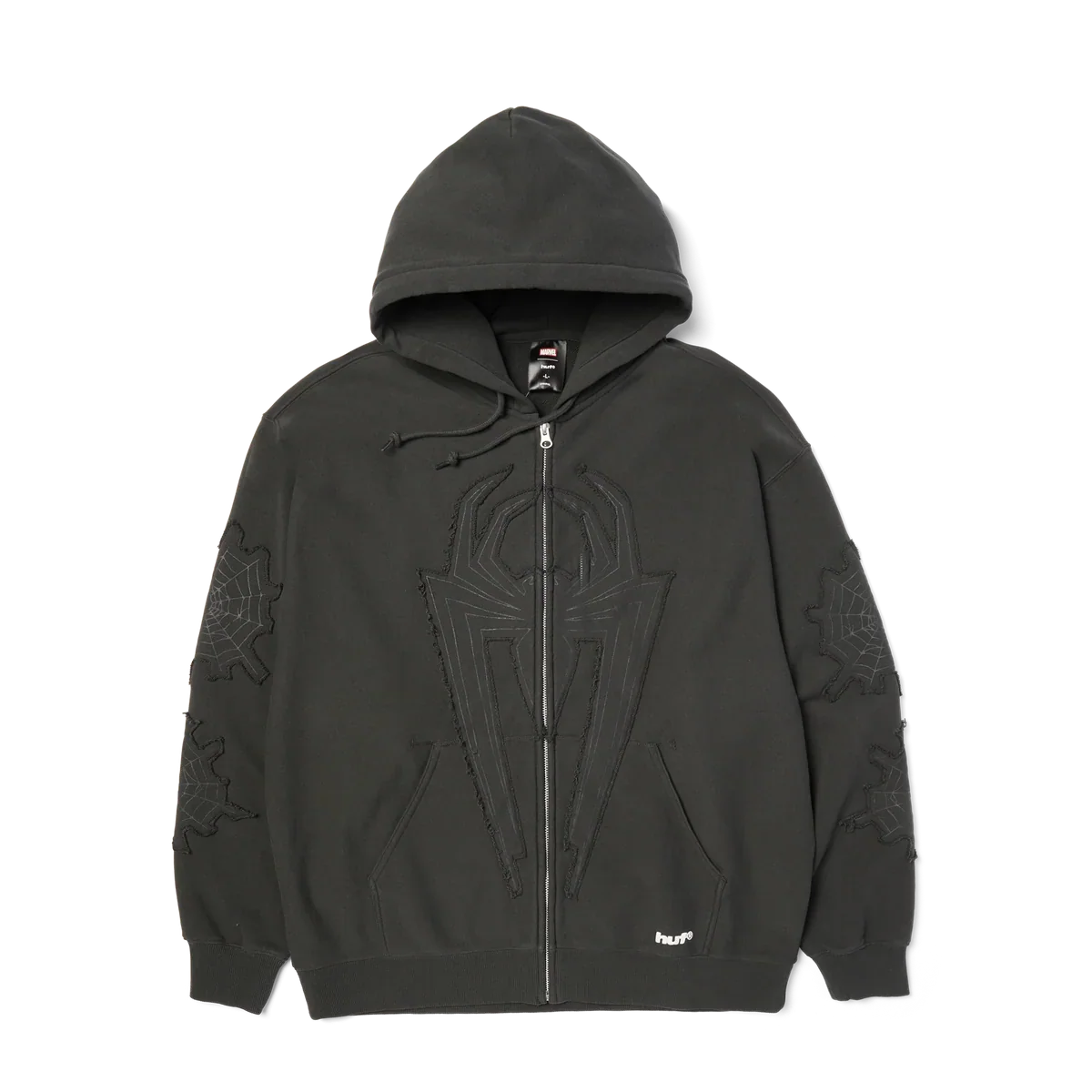 HUF Spiderman Web Full Zip Washed Hoodie