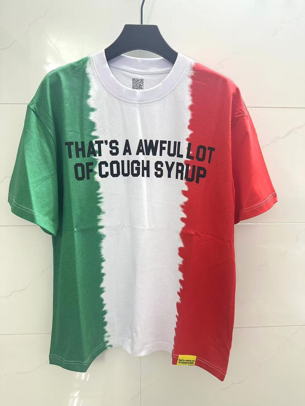 THAT'S A AWFUL LOT OF COUGH SYRUP Tri-Panel Graphic T-Shirt