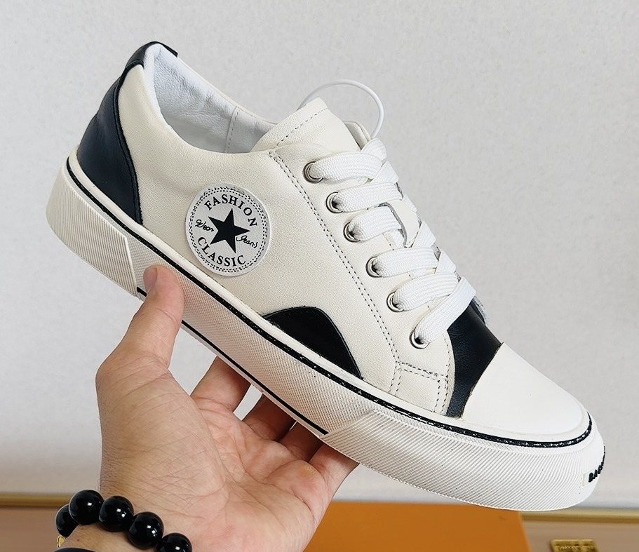 Converse White and Black Low-Top Sneakers
