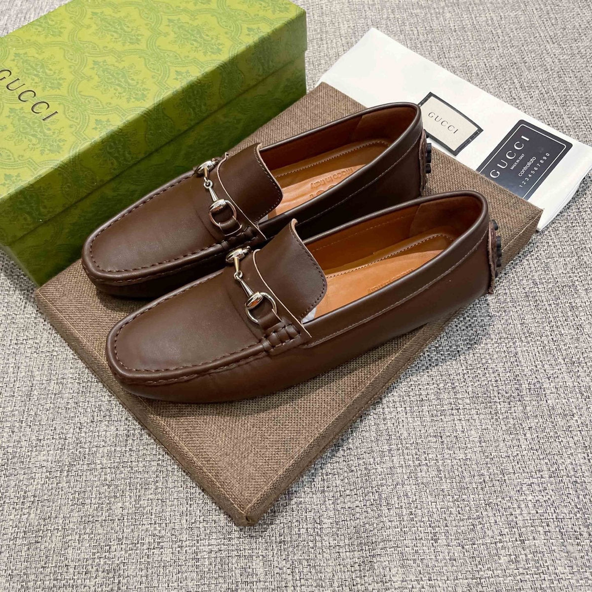 Gucci Brown Bit Loafers