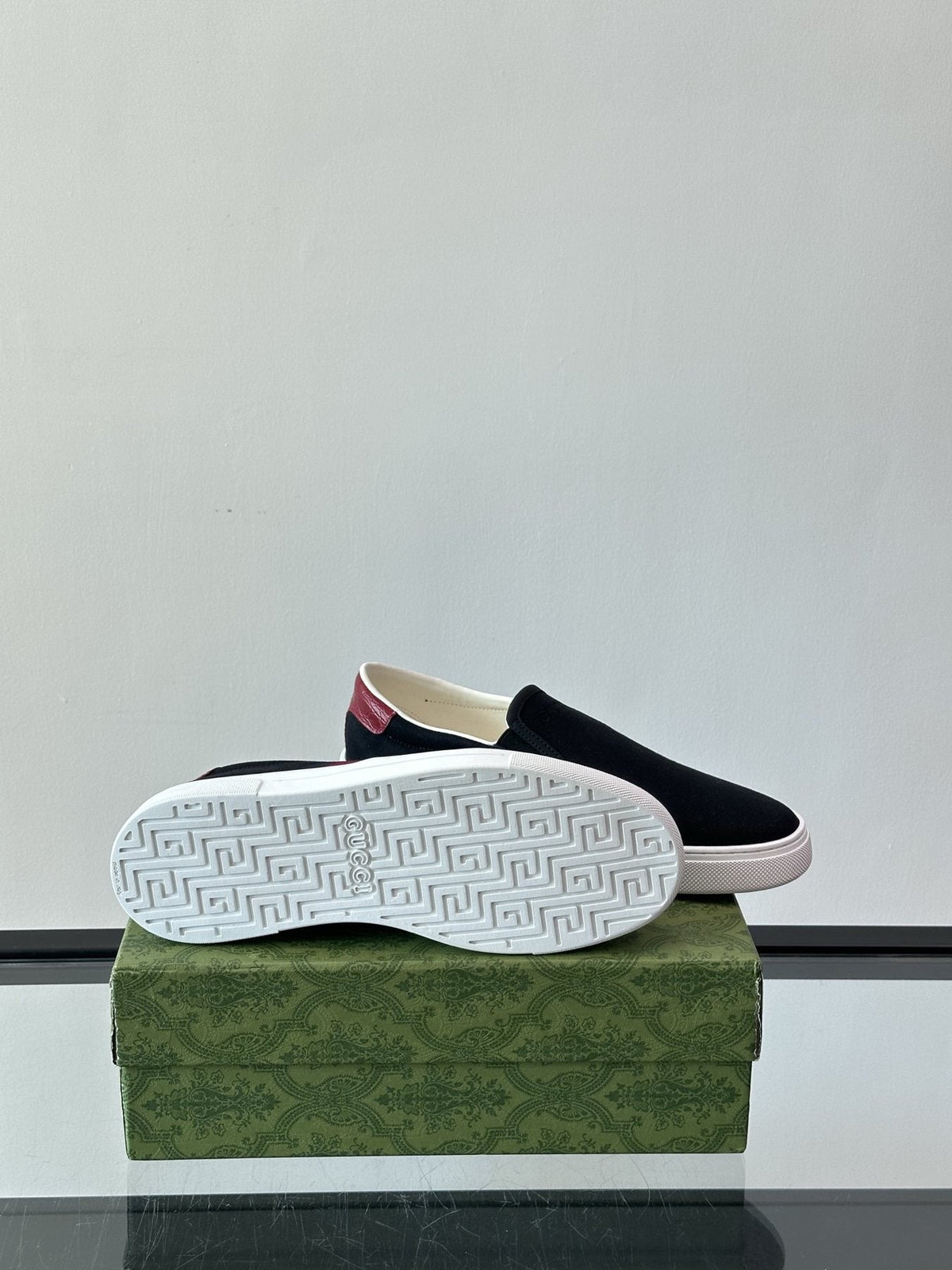 Gucci Striped Slip-On Sneakers