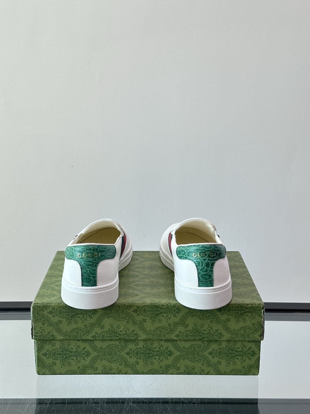 Gucci Striped Slip-On Sneakers