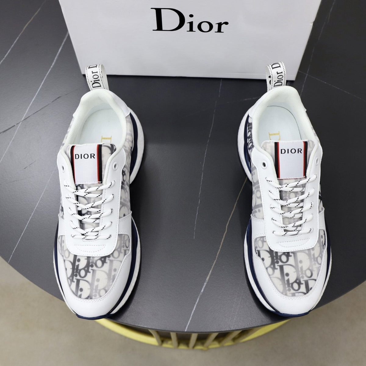 Dior Men's Patterned Lace-Up Sneakers