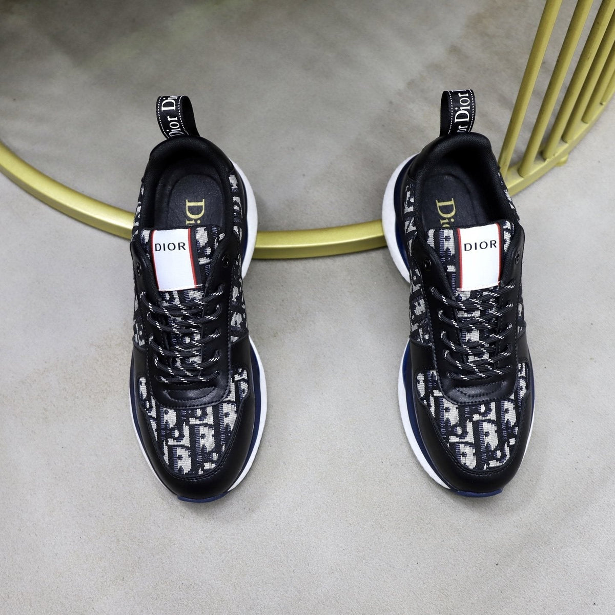 Dior Men's Patterned Lace-Up Sneakers