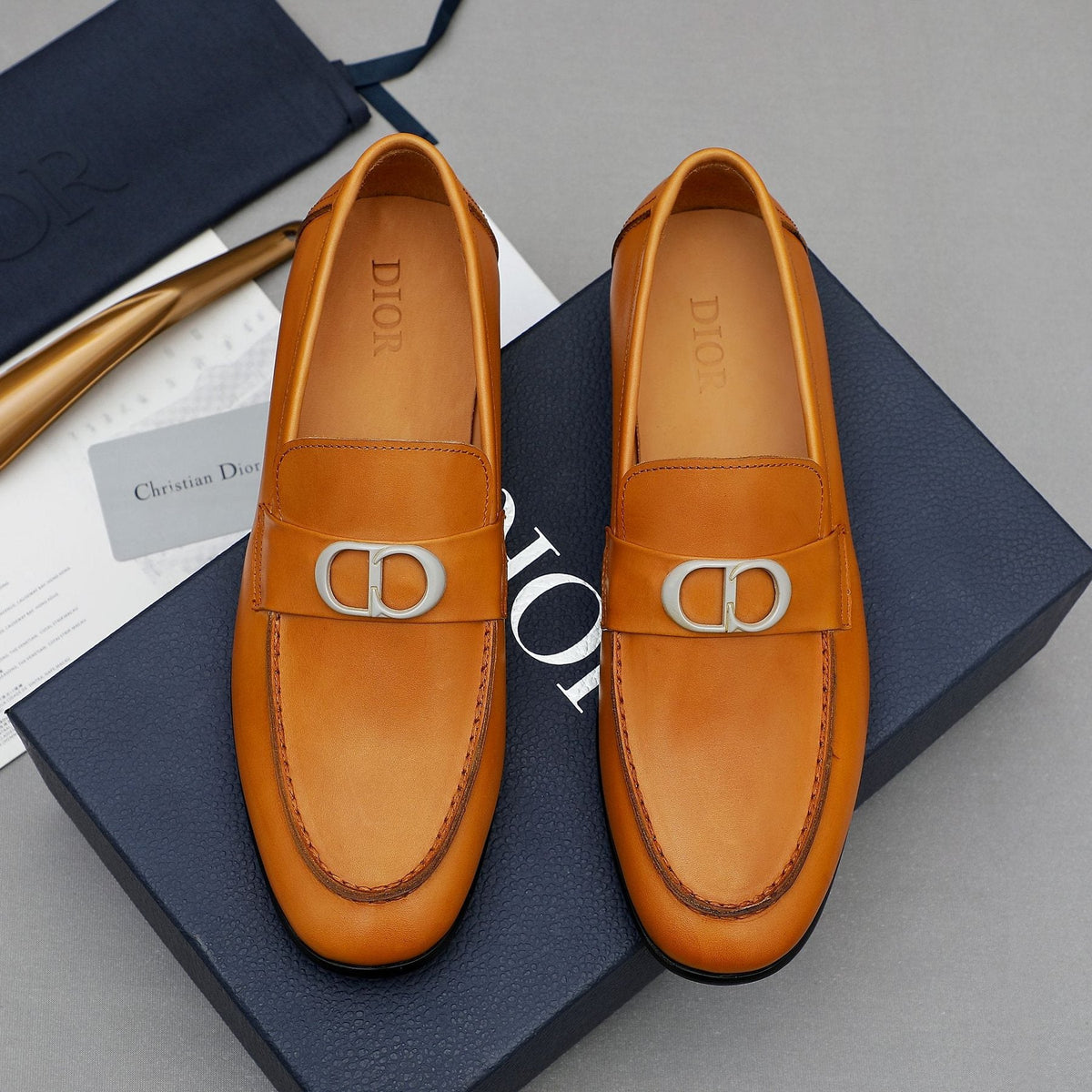 Dior Men's Double-Ring Buckle Loafers
